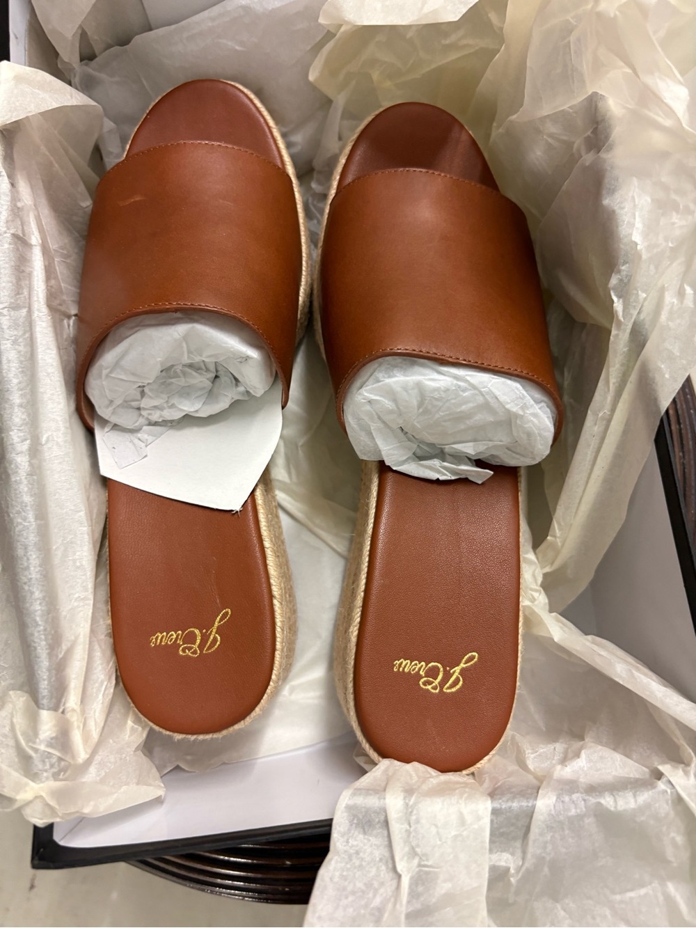 J. Crew Vachetta Espadrille Sandals. Size 9.5. New.